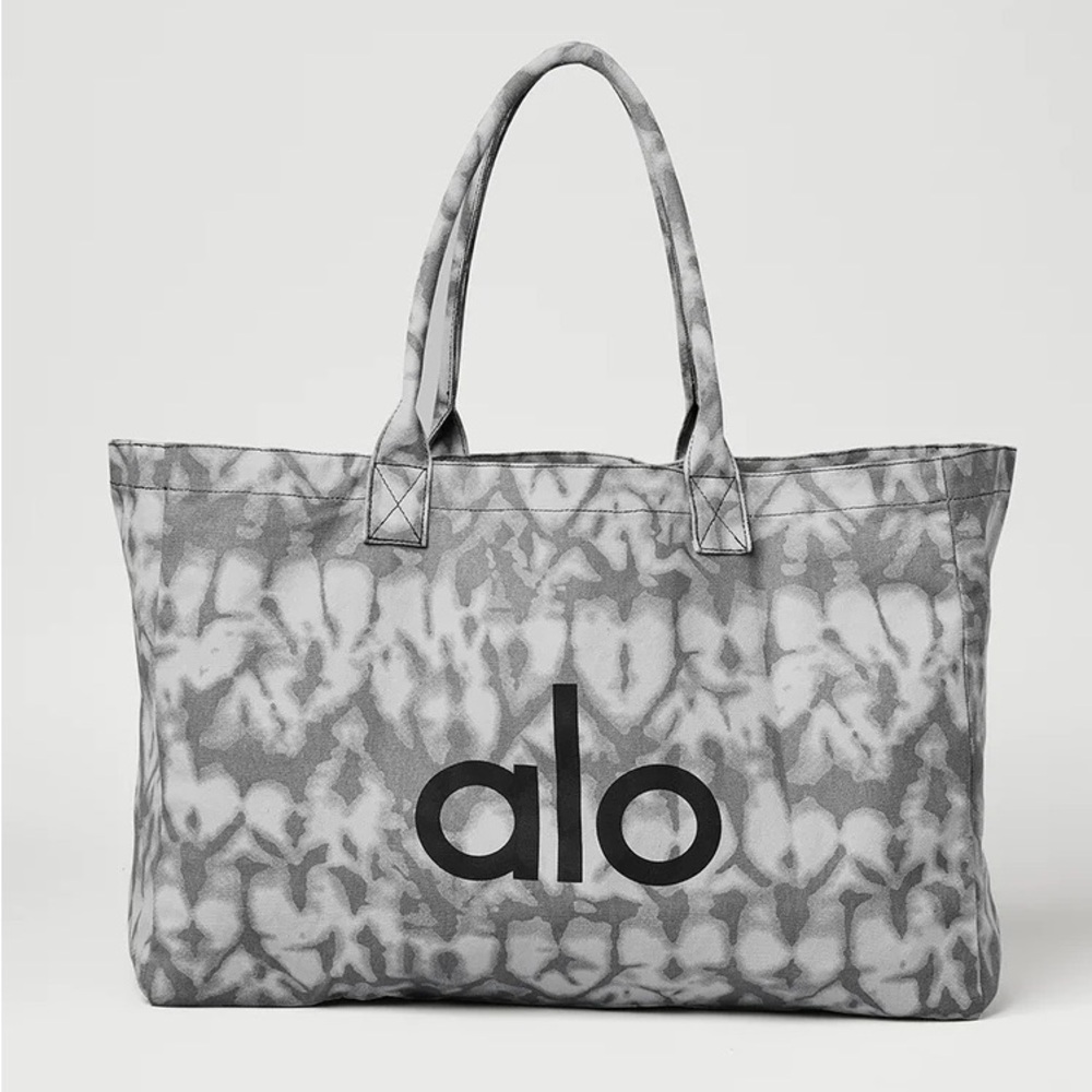 Alo Yoga Grey TieDye Shopper Gym Bag Travel Tote